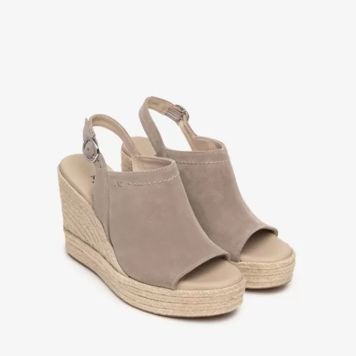 NeroGiardini Sandals- Taupe Espadrille Sandal