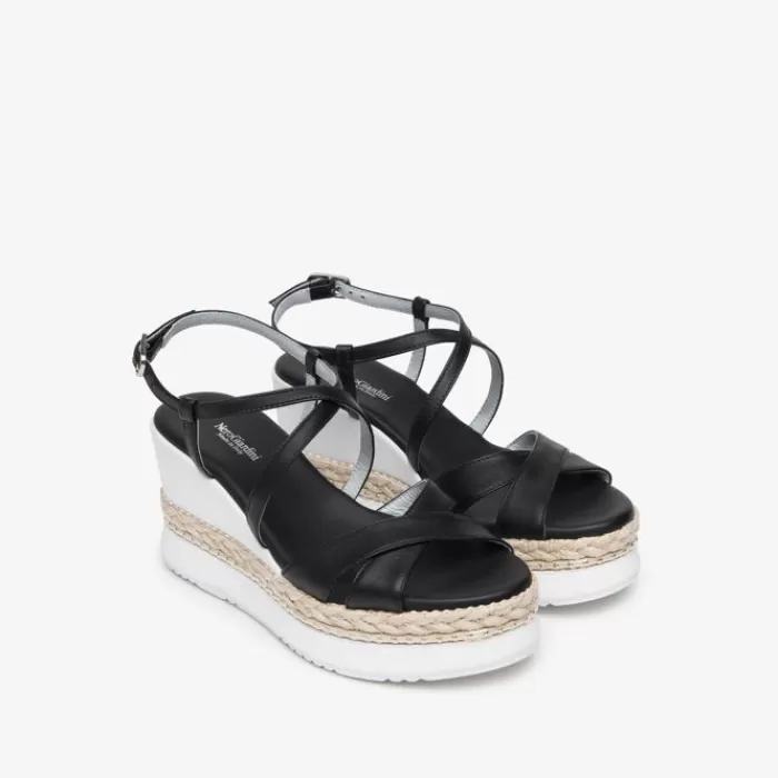 NeroGiardini Sandals- Wedge Sandal Black