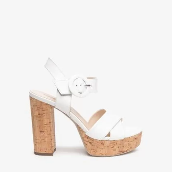 NeroGiardini High Heels- White Patent Sandal