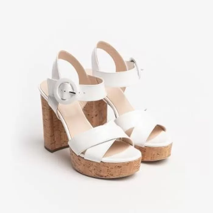 NeroGiardini High Heels- White Patent Sandal