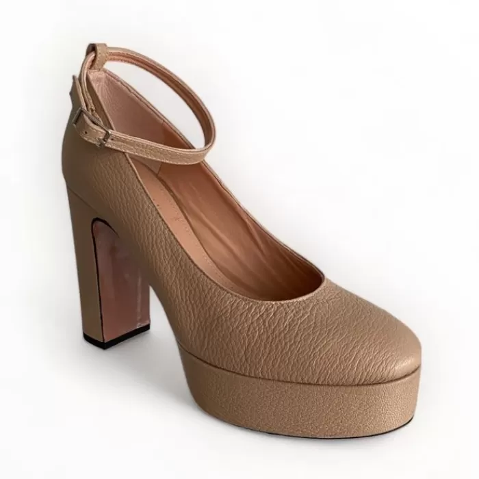 Oxitaly High Heels- Nude Platform Shoe