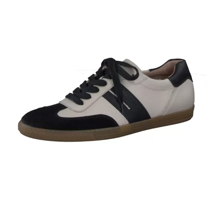 Paul Green Trainers- Black & Biscuit Retro Trainers Black/Biscuit