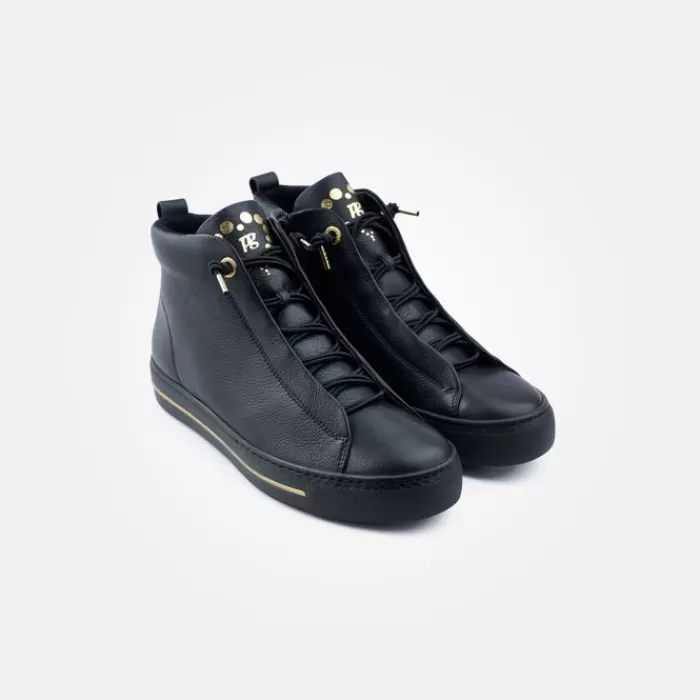 Paul Green Trainers- Black Hi Top