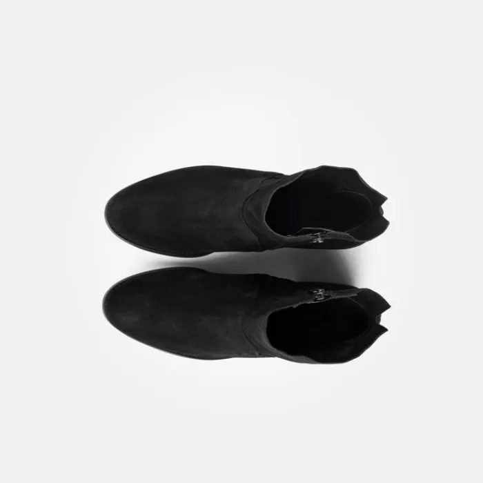 Paul Green Ankle Boots- Black Suede Ankle Boot Soft Suede Black