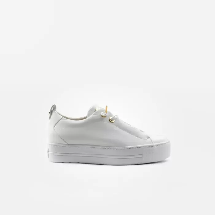 Paul Green Flats- Leather Trainer White