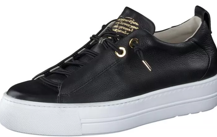 Paul Green Trainers- Leather Trainer Black