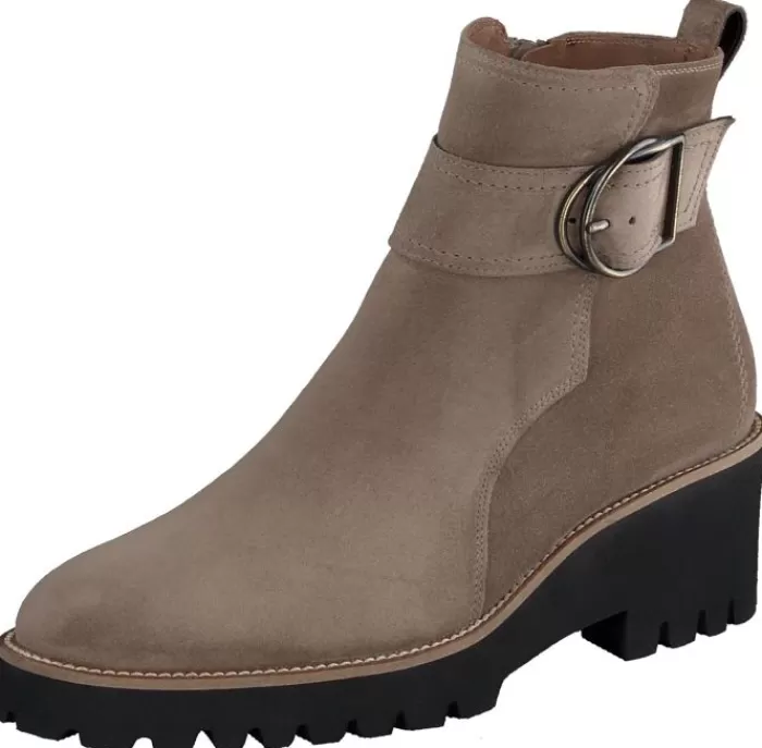 Paul Green Ankle Boots- Soft Suede Antelope Wedge Boot