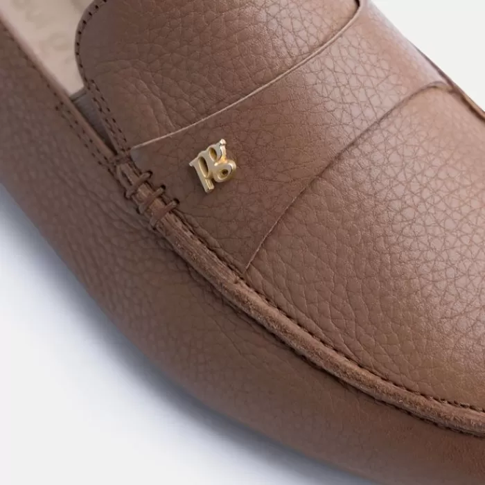 Paul Green Flats- Tan Leather Loafer Easy Grained Sahara