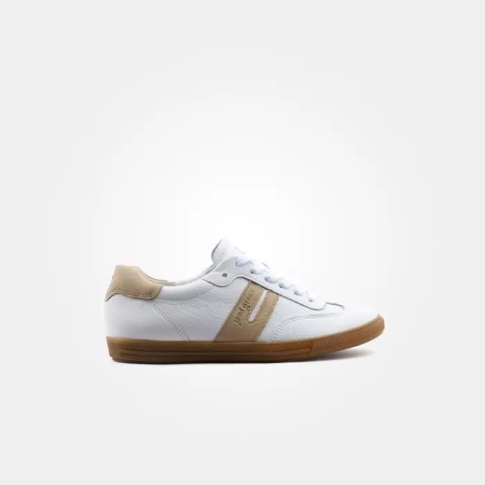 Paul Green Trainers- White & Nude Retro Trainer White/Sabbia