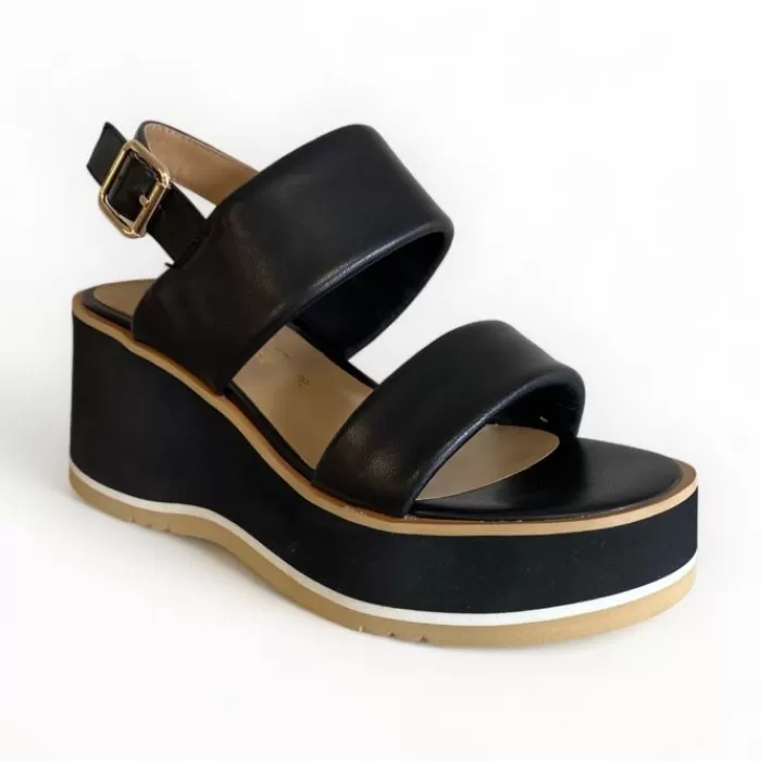 REPO Sandals- Black Wedge Platform Sandal