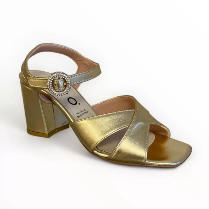 REPO Sandals- Gold Block Heel Sandal