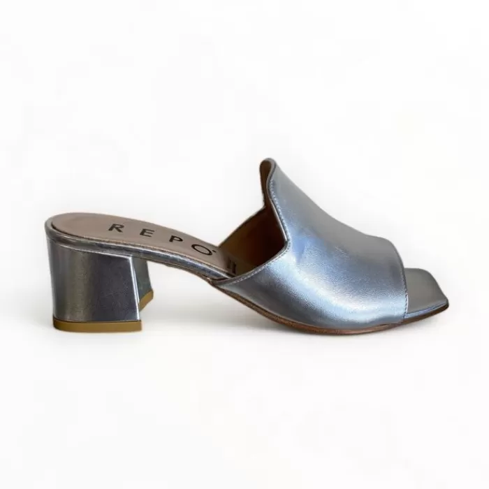 REPO Sandals- Silver Mule Sandal