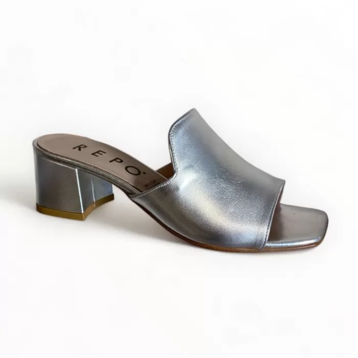 REPO Sandals- Silver Mule Sandal