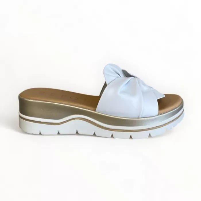 REPO Sandals- White Leather Slider