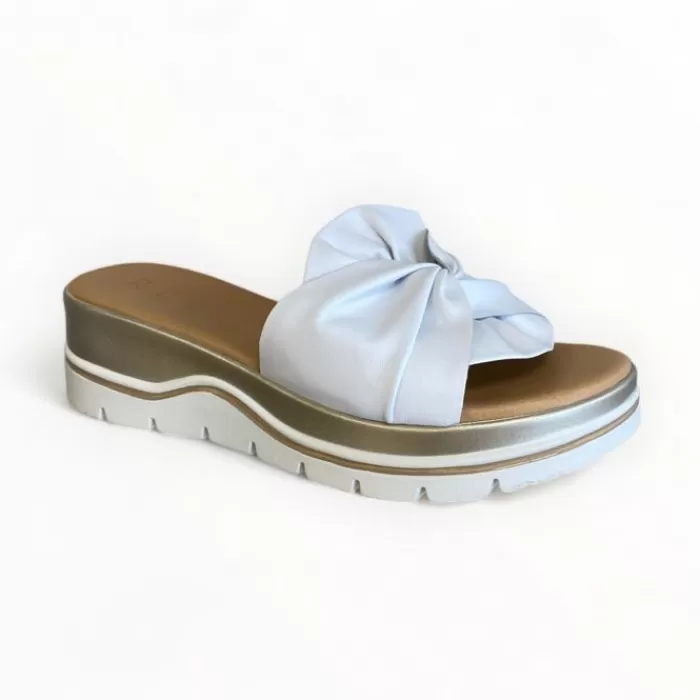 REPO Sandals- White Leather Slider