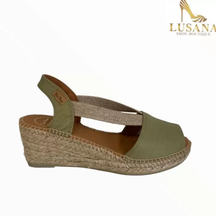 Toni Pons Wedges- Teide-P Olive Wedge Olive Green