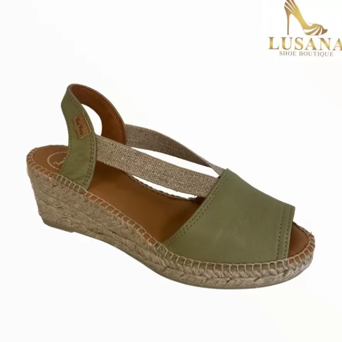 Toni Pons Wedges- Teide-P Olive Wedge Olive Green