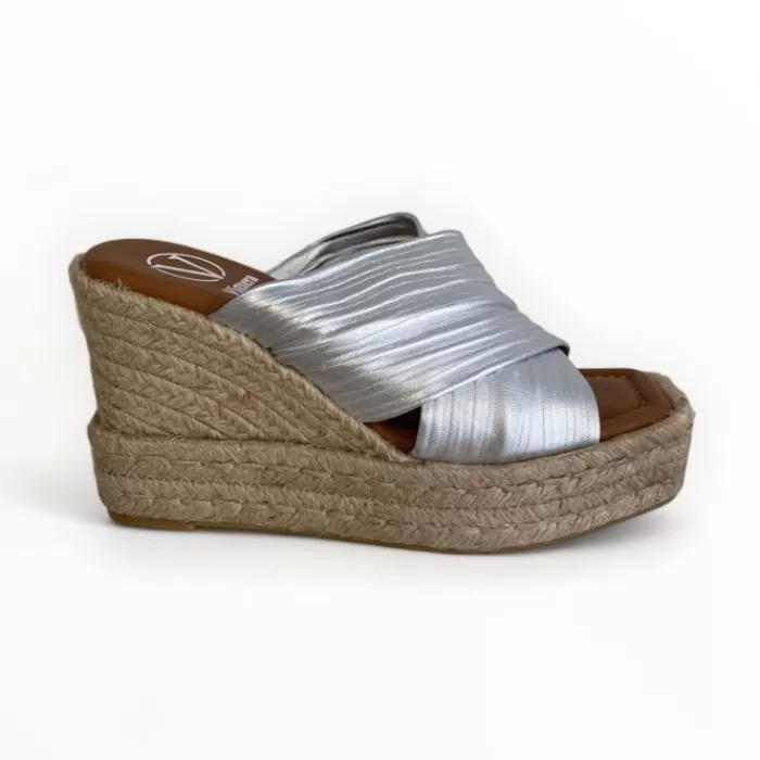 VIGUERA Sandals- Silver Espadrille Tibet Plata