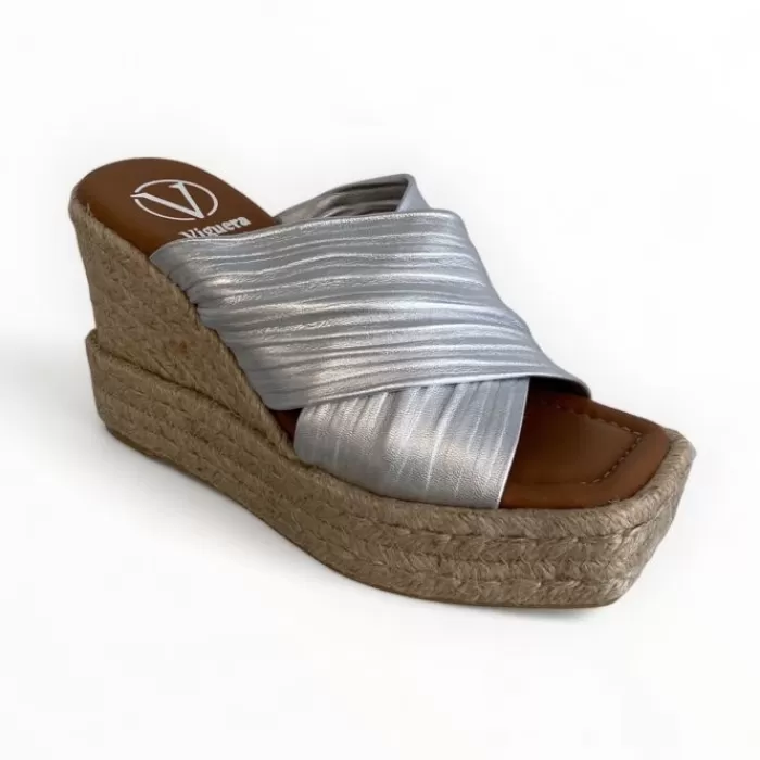 VIGUERA Sandals- Silver Espadrille Tibet Plata