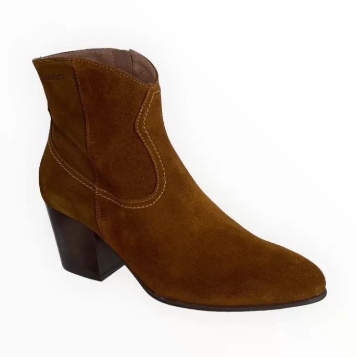 Wonders Ankle Boots- Cane Brown Suede Boot Luce Capuccino