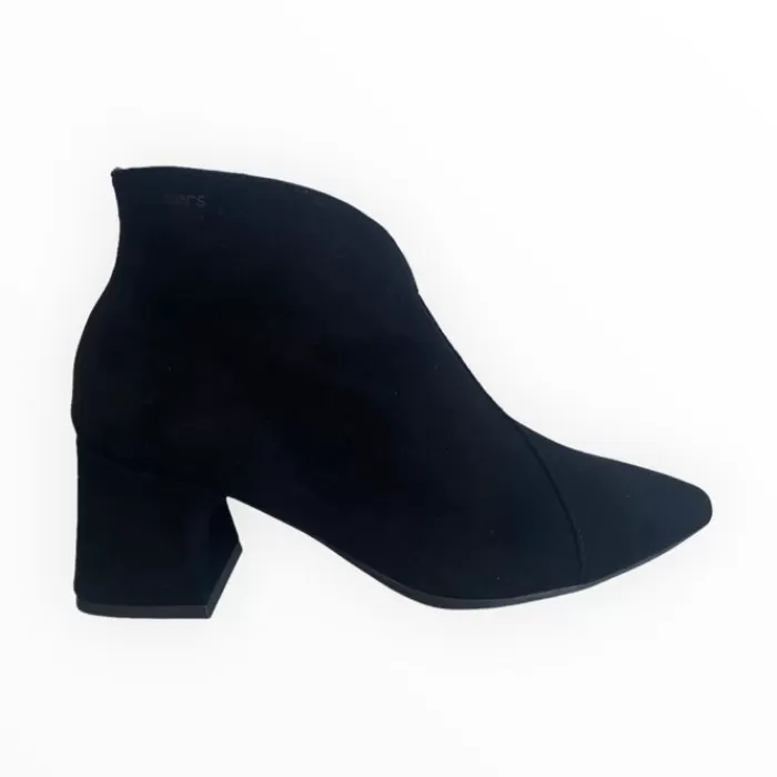 Wonders Ankle Boots- Eliot V Cut Ankle Boot Black Suede